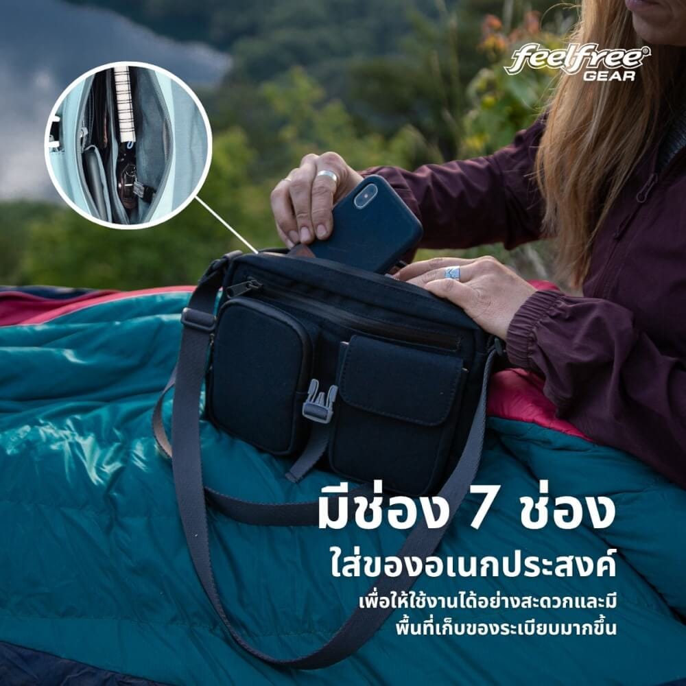กระเป๋าสะพายกันน้ำ พรีเมี่ยม FEELFREE BLUE RIDGE PLAYMATE สี SKY